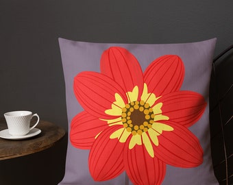 Dahlia Flame Pillow