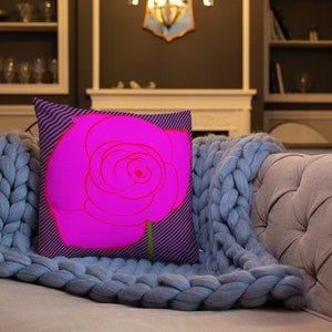 American Beauty Rose Pillow image 4