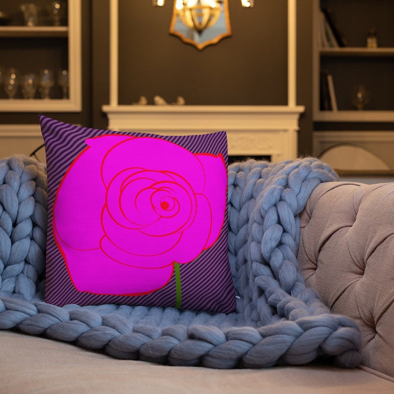 American Beauty Rose Pillow image 4