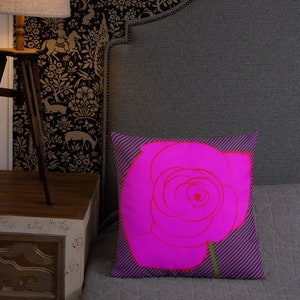 American Beauty Rose Pillow image 3