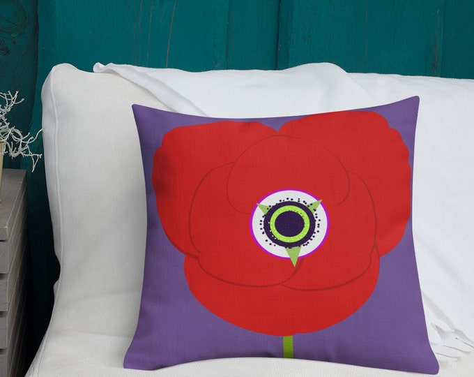 Red Poppy Pillow