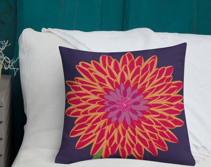 Chrysanthemum Throw Pillow