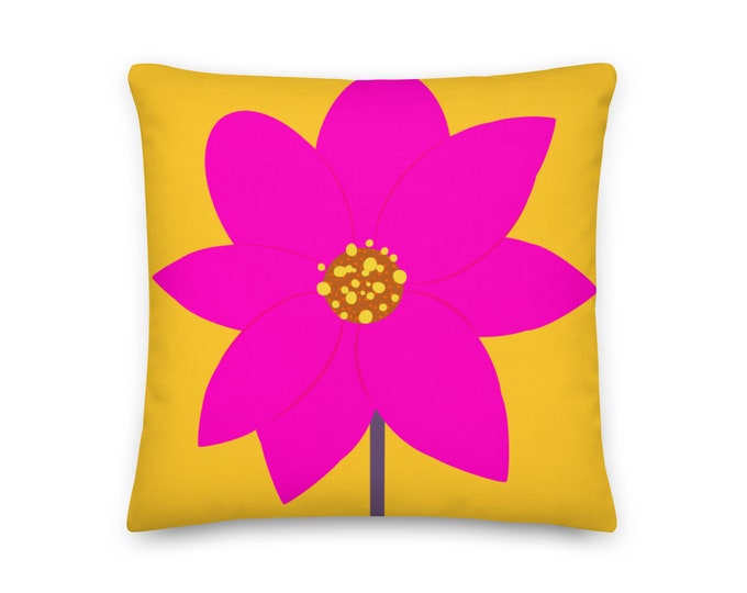 Pink Flower Pillow