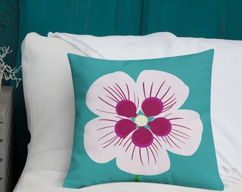 Hibiscus Throw Pillow