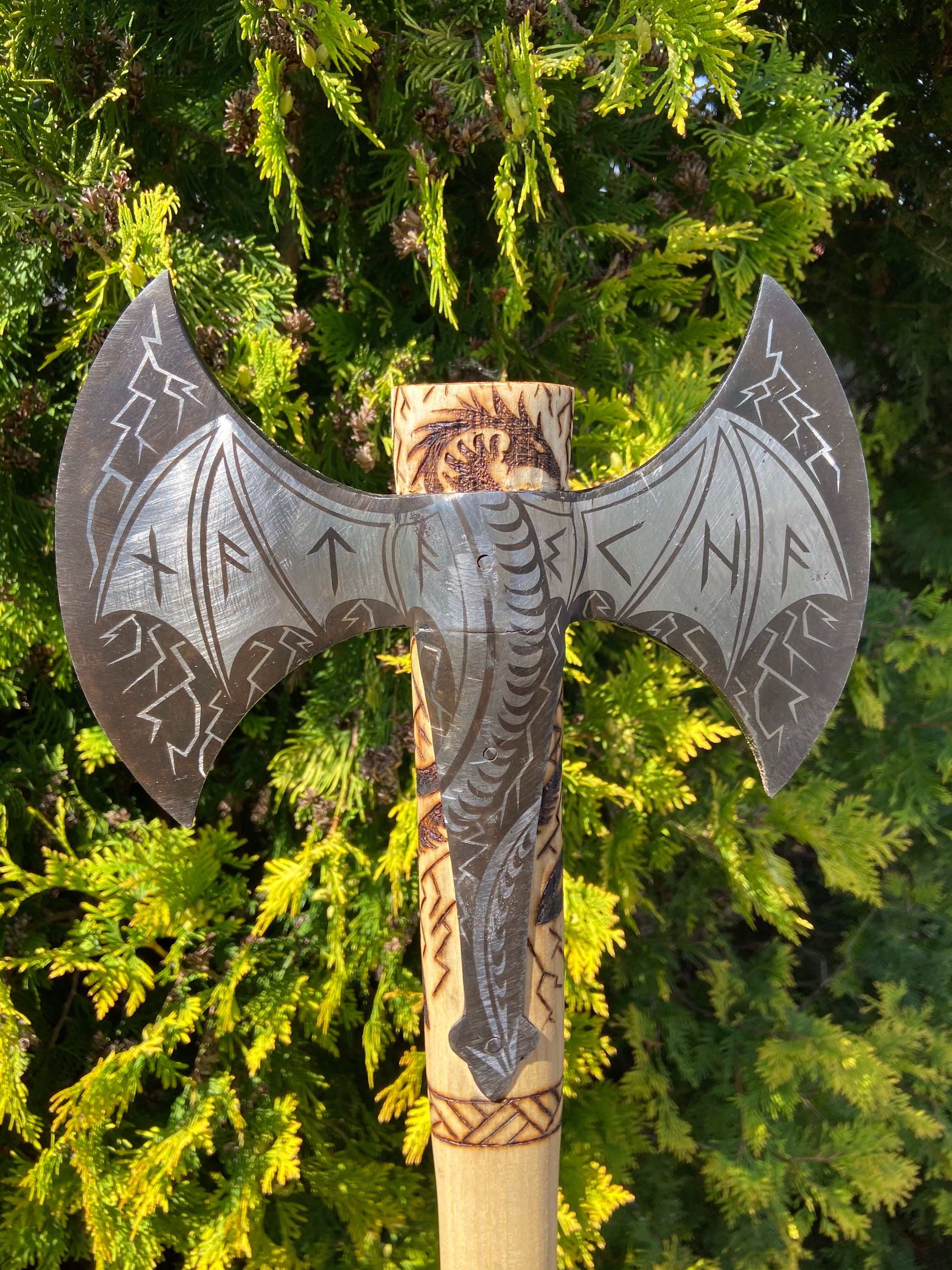 Battle Axe Double Edged Individual Design Etsy Ireland