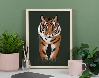 Tiger Illustration Print