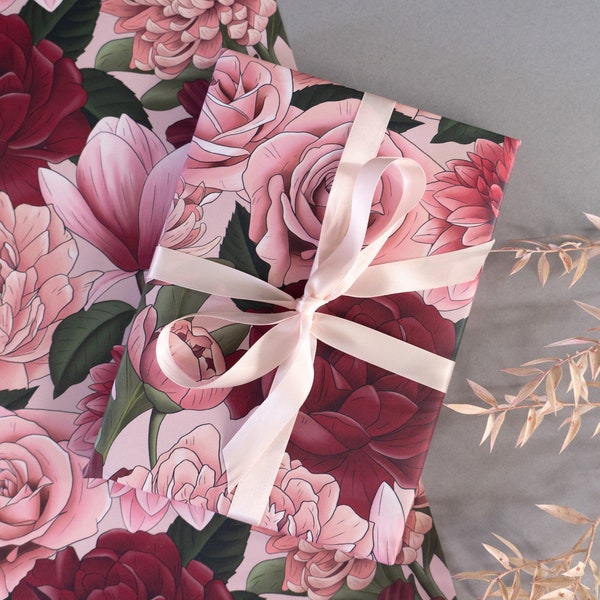 Geschenkpapier mit Blumenmuster