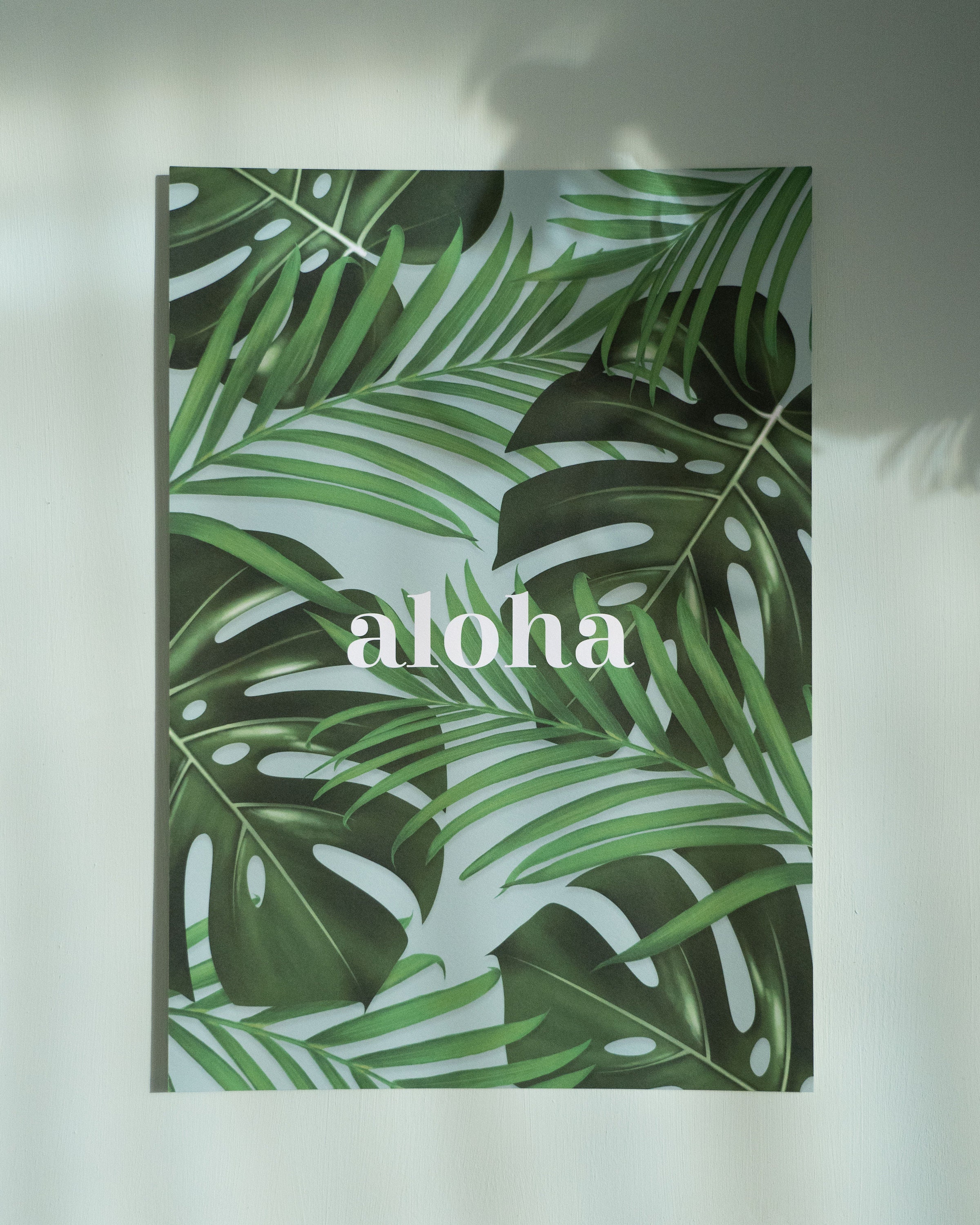 Aloha Tropical Leaves Pattern Print | Etsy
