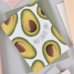 Carte de jeu de mots avocat Great Day Avo