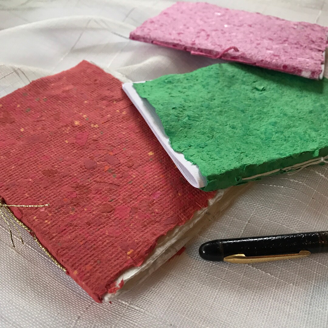 Handmade Recycled Paper Notebook Etsy