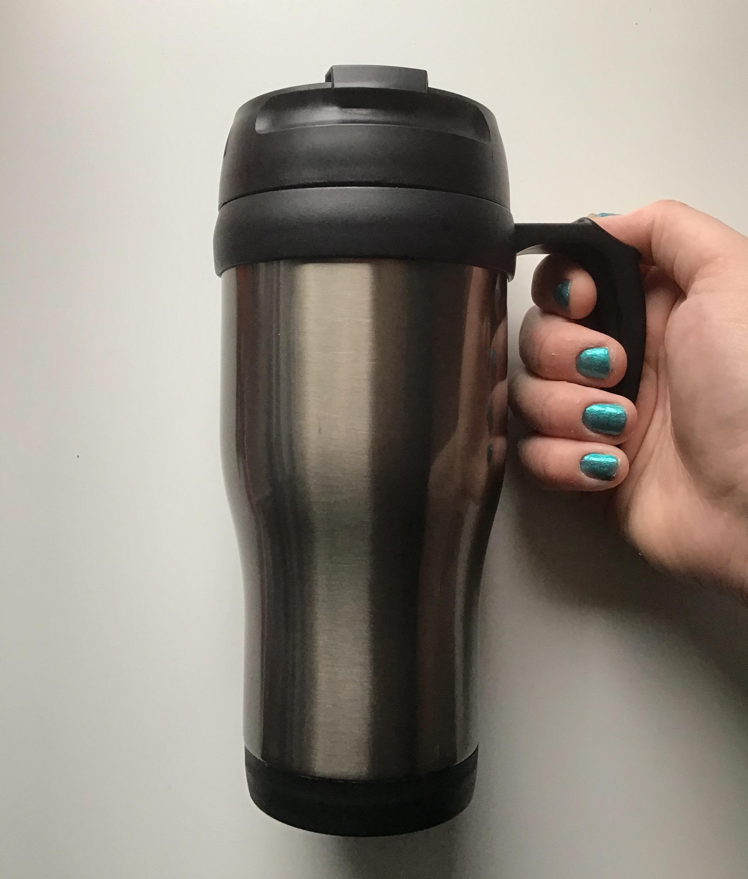 Custom Text Travel Mug, Personalised ANY MESSAGE Slogan Travel Mug With