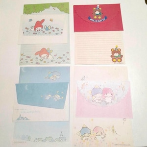 Lote de 4 conjuntos de cartas Sanrio vintage