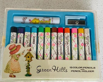 1980s Ribbon Green Hills Stationery Set