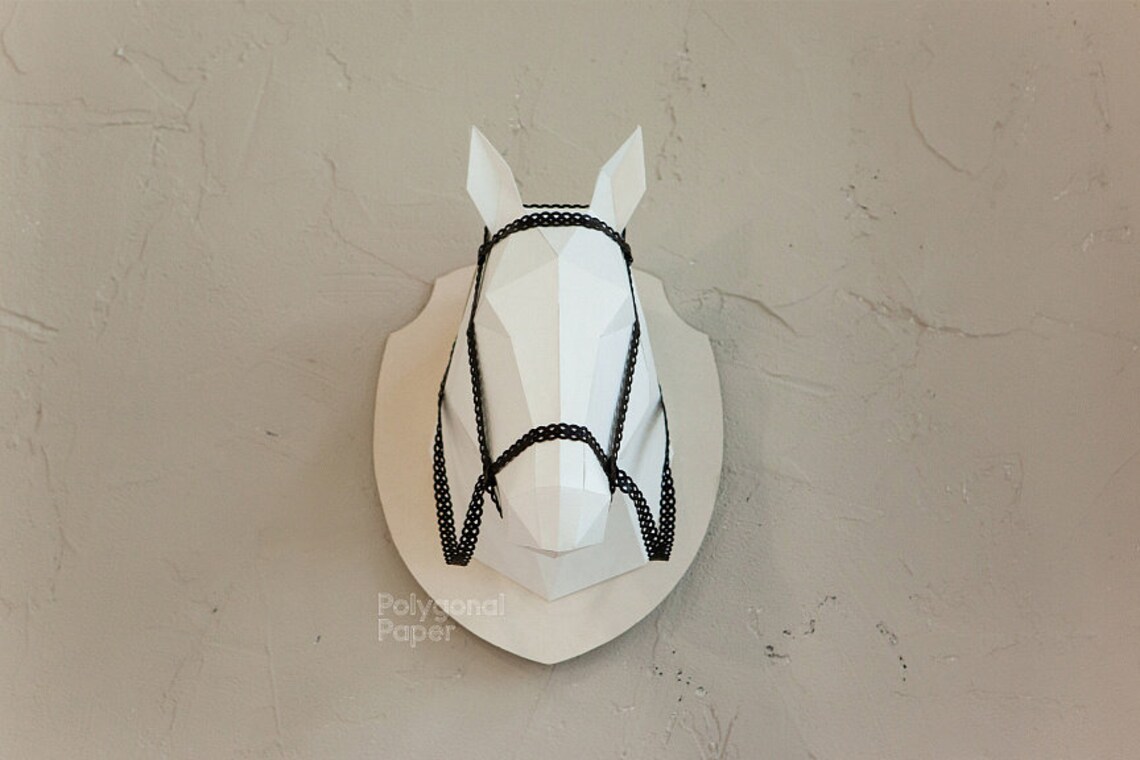 Horse Head: Digital Files for Papercraft. Printable PDF | Etsy
