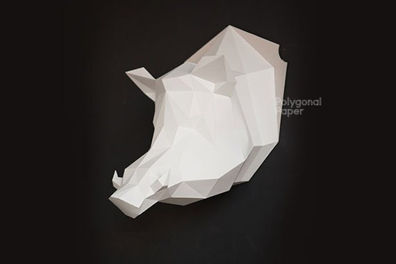 2d Wildschwein Kopf Vorlage