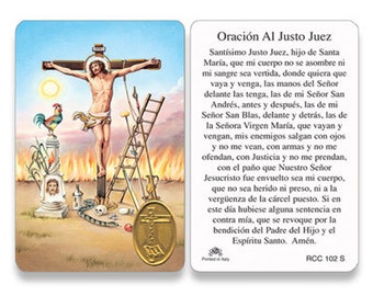 Items similar to Justo Juez (Just Judge) Prayer Card on Etsy