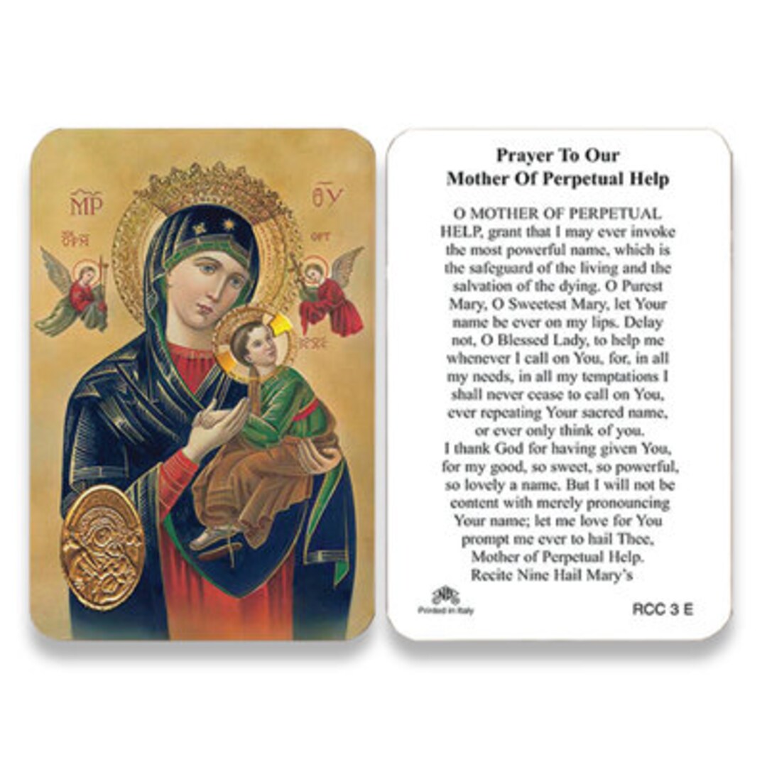 25/pkg Our Lady of Perpetual Help Wallet Size Prayer Card English - Etsy
