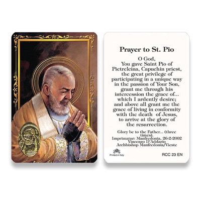 Stay with me Lord Padre Pio Laminated Prayer Cards HC9-463E.ZZ Pack of 25 Prayer After Communion Stay with me Lord Padre Pio Laminated Prayer Cards HC9-463E.ZZ Pack of 25 Prayer After Communion