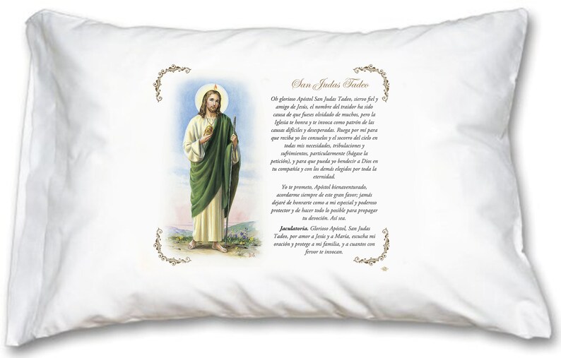 Saint Jude Prayer Pillow Case Spanish Prayer Etsy