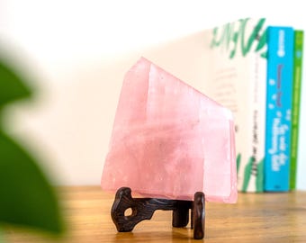 TOP Quality Extra Big Dark Pink Rose Quartz Slab, pink gemstone, Reiki crystal, love stone, hearth chakra
