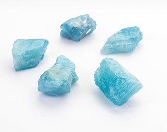 Extra good quality transparent Blue Aquamarine Raw crystal, free form gemstone