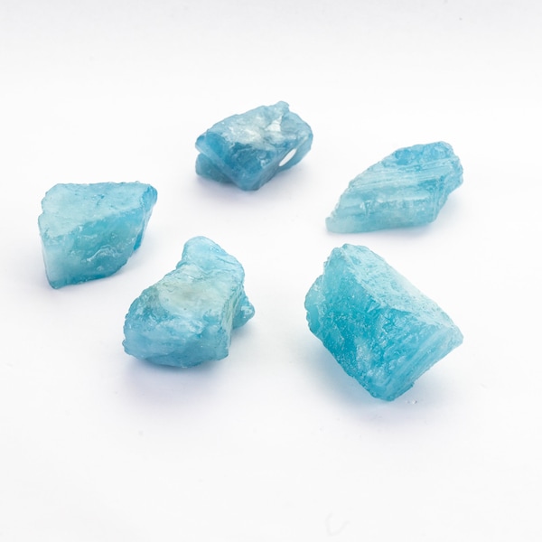 Extra good quality transparent Blue Aquamarine Raw crystal, free form gemstone