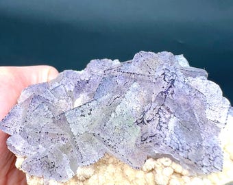 Fluorite Specimen, with perfect zoning and green window phantoms, big cubic fluorite with siderite mineral