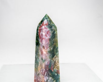 Red Colorful Ocean Jasper Tower, 13 cm Decoration