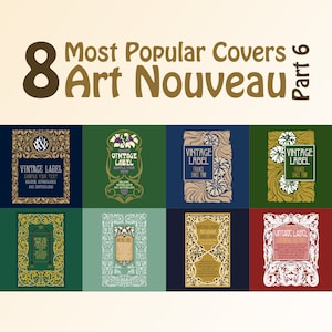 Okładki wektorowe Art nouveau - 8 najpopularniejszych - część 6
