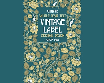 Art Nouveau Vector Covers, Art Nouveau Clip Art, Art Nouveau