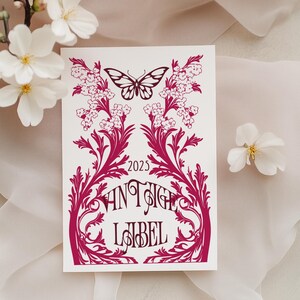 Jugendstil Kirschblüte, Sakura Vektor-Rahmen, Clip Art, Jugendstil Vintage Etikett, PSD, AI, SVG