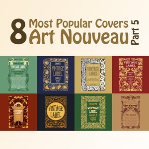 Okładki wektorowe Art nouveau - 8 najpopularniejszych - część 5