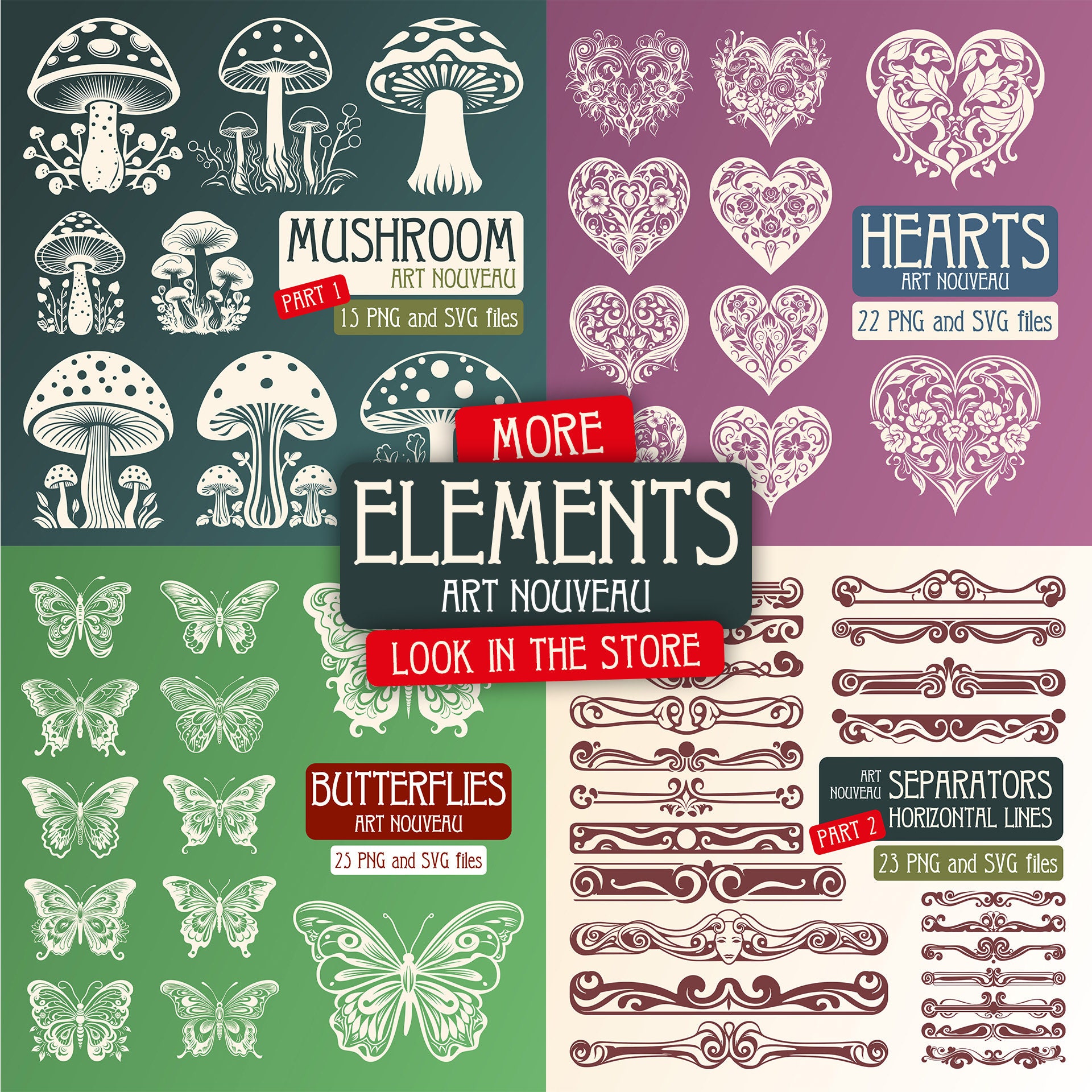 Marcos y bordes verticales Art Déco / Diseño vintage de los años 20 /  Adornos geométricos / 9 PNG y 9 SVG / Imágenes prediseñadas digitales /  Descarga instantánea - Etsy México, image size:1920x1920