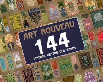144 Art Nouveau Vector Covers