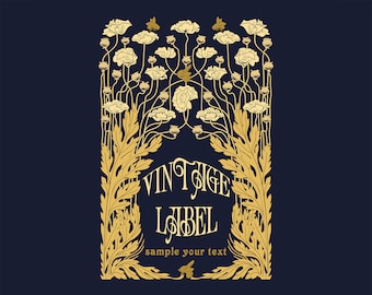 Art Nouveau Vector Covers Bundle, Vintage Decorative Frames & Labels, PSD SVG Templates, Jugendstil Graphic Collection