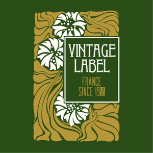 Capas vetoriais Art Nouveau, clipart Art Nouveau, rótulo vintage Art Nouveau, ilustração Art Nouveau, PSD, AI, SVG, Art Déco