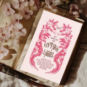 Jugendstil Kirschblüte, Sakura Vektor-Rahmen, Clip Art, Jugendstil Vintage Etikett, PSD, AI, SVG
