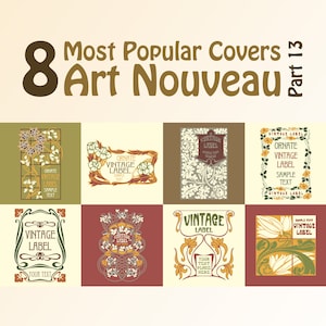 Okładki wektorowe Art nouveau - 8 najpopularniejszych - część 13