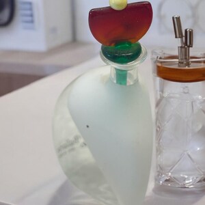 Vintage F. & M. Ballarin Murano Glass Perfume Bottle W/ Glass