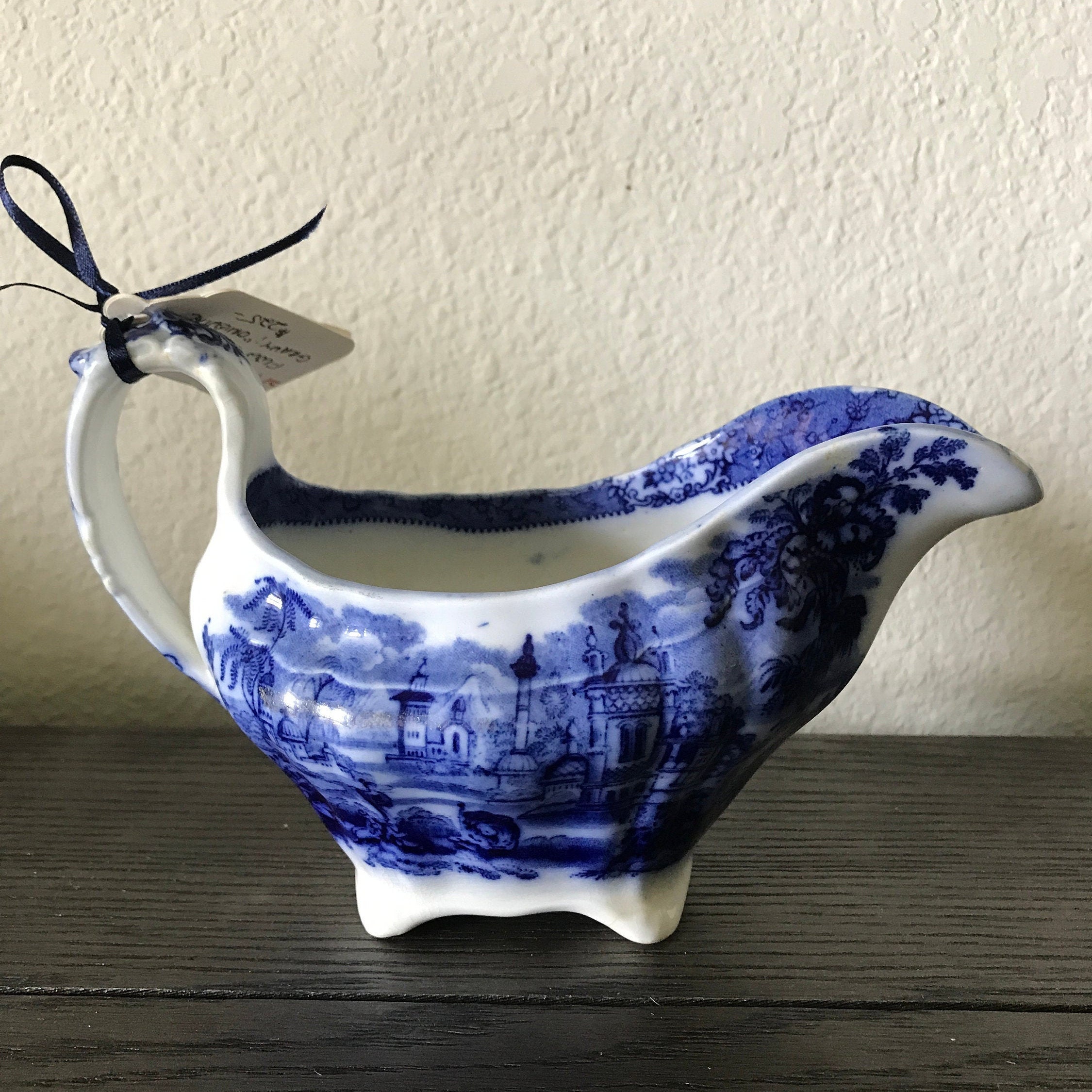 Antique 10" Oval Vegetable Bowl Dundee (Flow Blue) by RIDGWAY (RIDGWAYS) England campestre.al