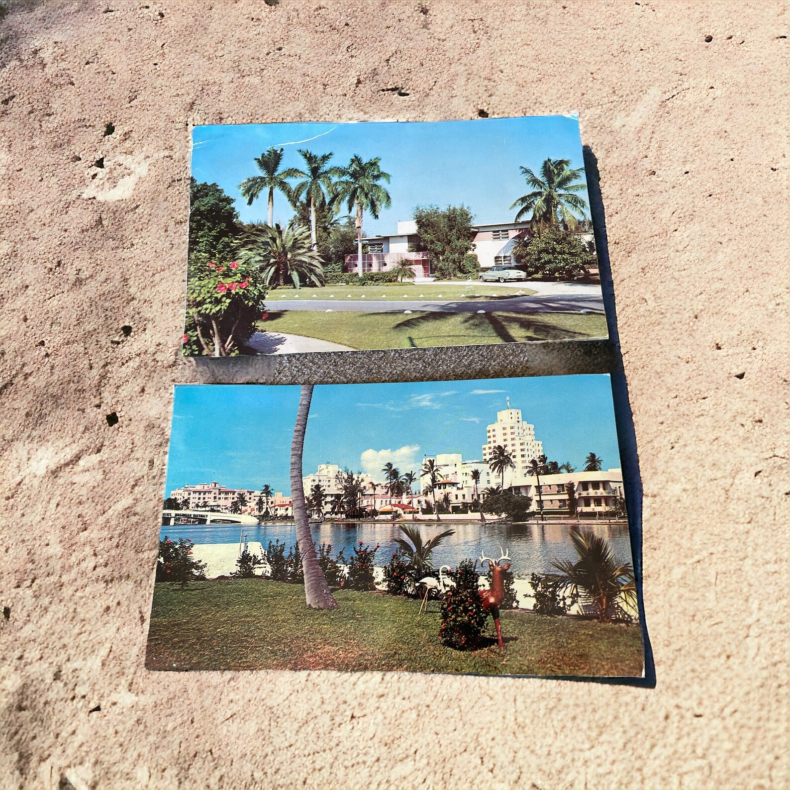 Set of 2 Large Vintage Miami Florida Postcards - Etsy