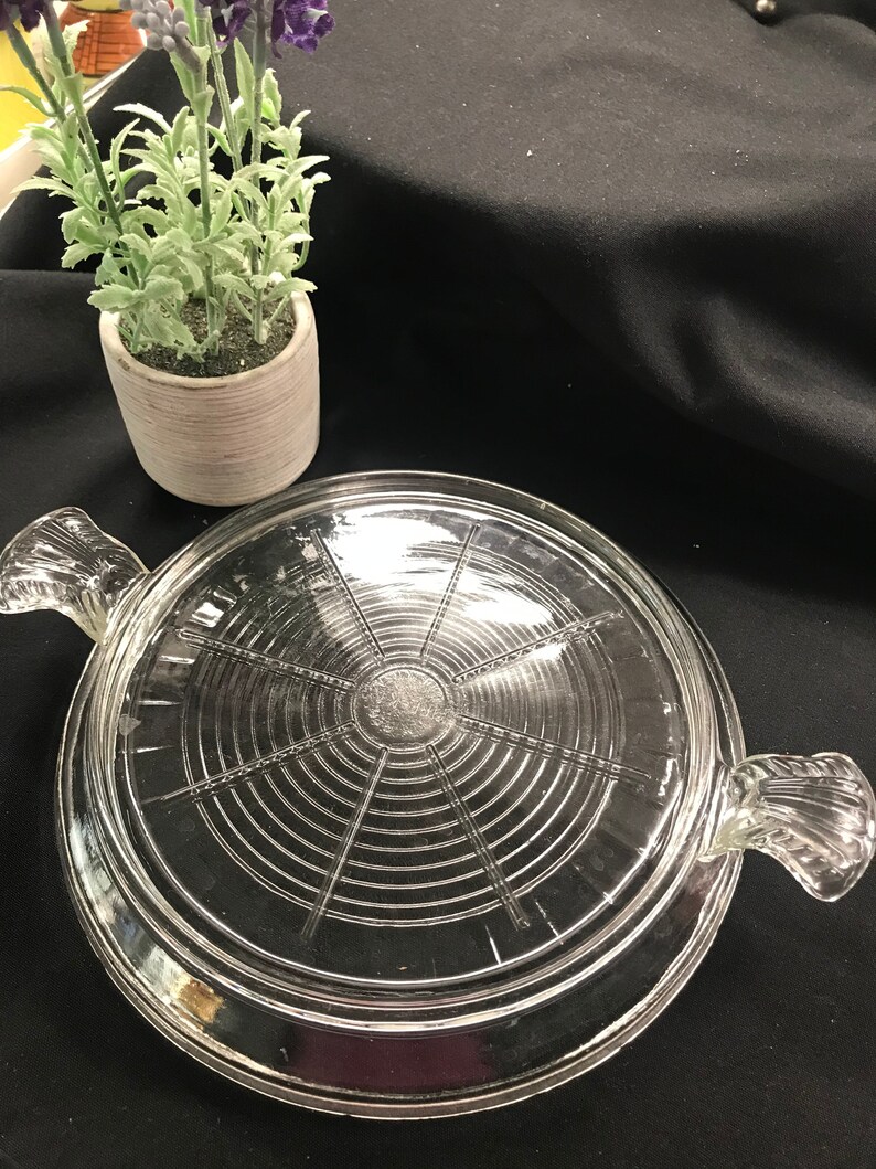 1940's Fireking Clear Glass Trivet Hot Plate Etsy