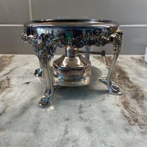 Vintage Plate Warmer, a French Silver Metal Food Warmer 