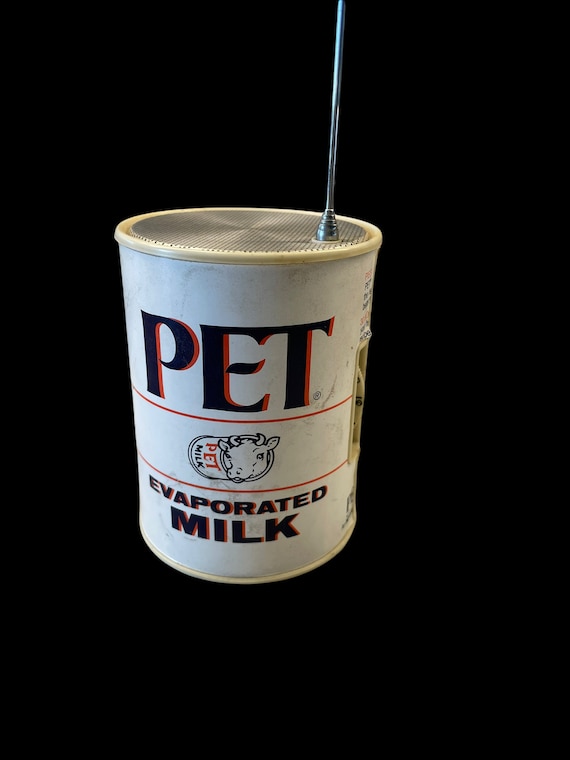 Vintage 1960's 70's Pet Evaporated Milk Can AM/FM Etsy
