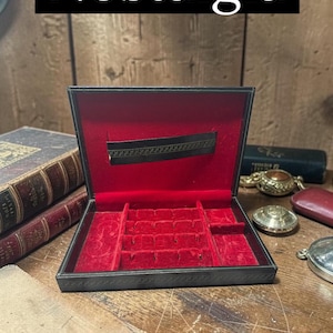 Black Leather Dresser Valet Box - Etsy