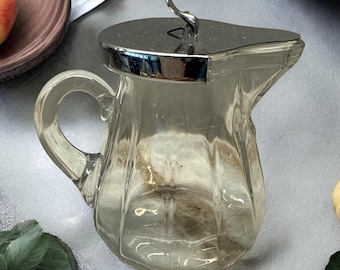 Antique 359 Clear by Heisey Glass Crystal Syrup/Cream Container