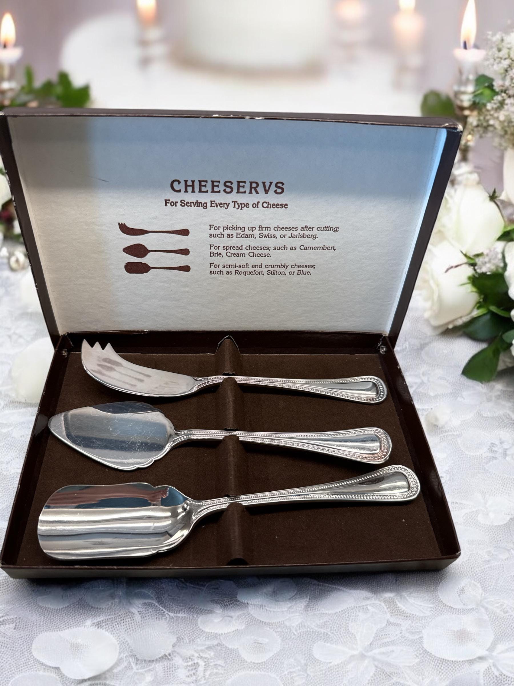 Vintage Godinger Japan Silver Plated Cheese Servers 3 Pc Set in