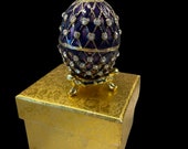 Rare Keren Kopel Faberge Style Hand Crafted Limited Edition Egg Israel with Swarovski and Austrian Crystals