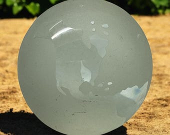 Beautiful Glass Paperweight-Frosted World Globe of Earth