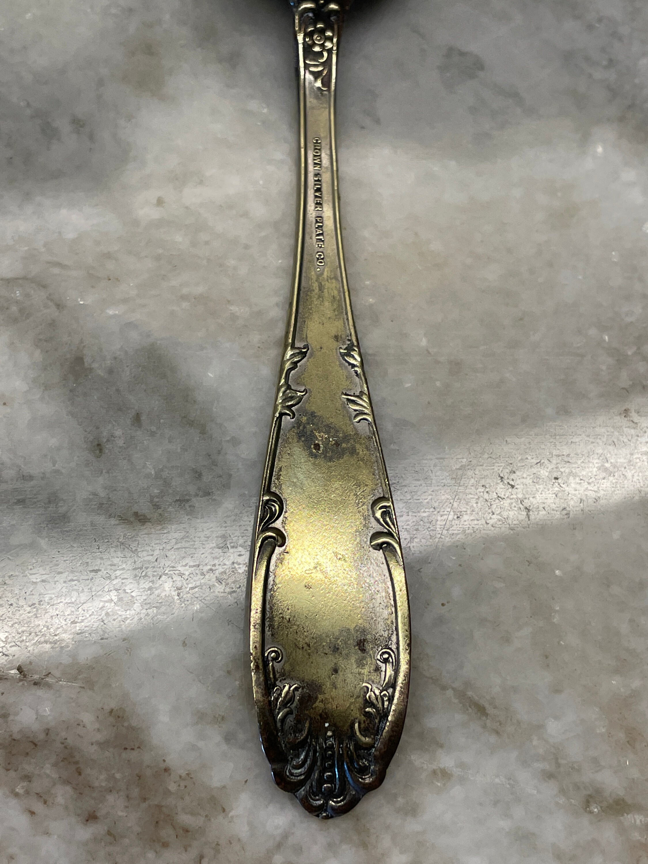Vintage Crown Silver Plate Co Sugar Shovel Spoon 1911 Pattern Etsy